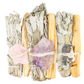 Sage Bundle W/ Gemstone And Palo Santo: Black Tourmaline