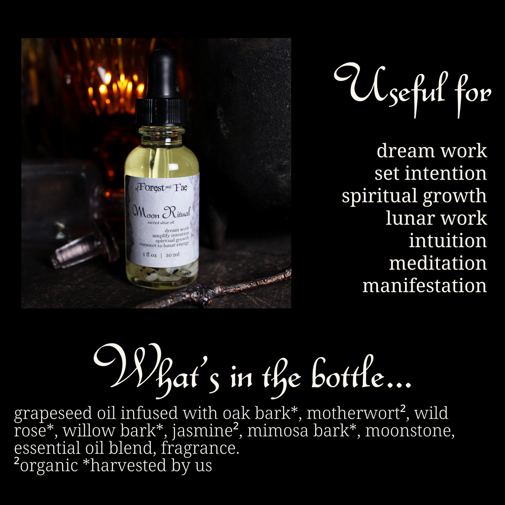 Moon Ritual • Sacred Altar Oil for Manifestation  Dream Work