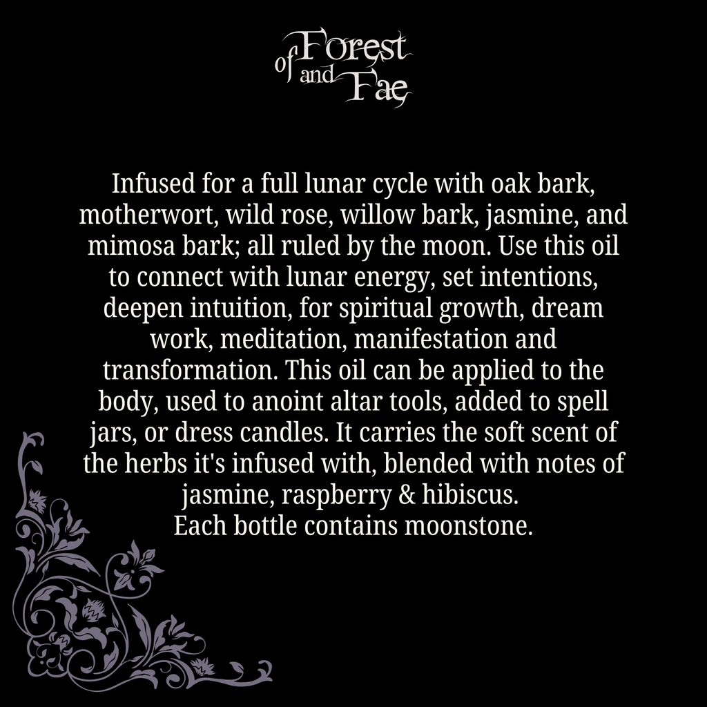Moon Ritual • Sacred Altar Oil for Manifestation  Dream Work