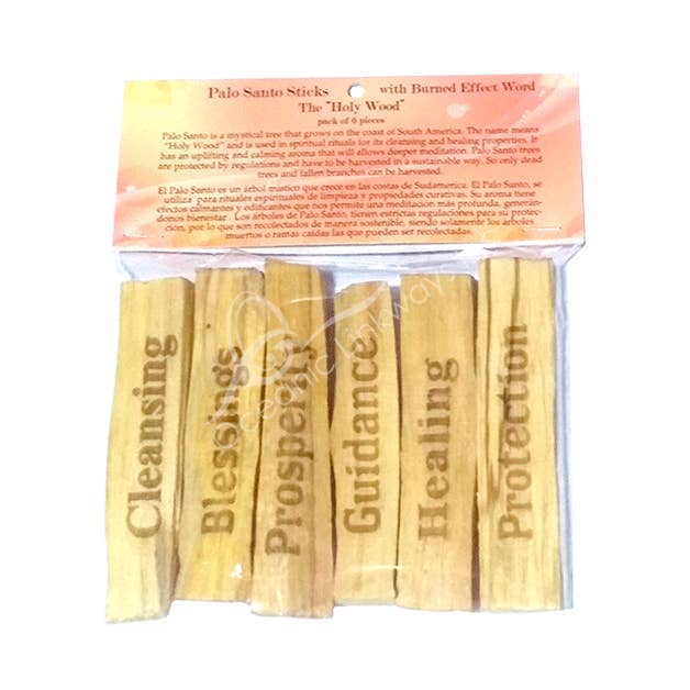 PALO SANTO - STICKS WITH WORDS 4"