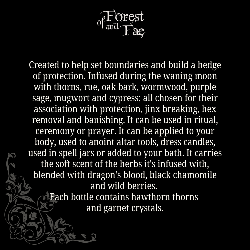 Shielding Ritual Oil • Altar Oil for Warding  Hex Removal