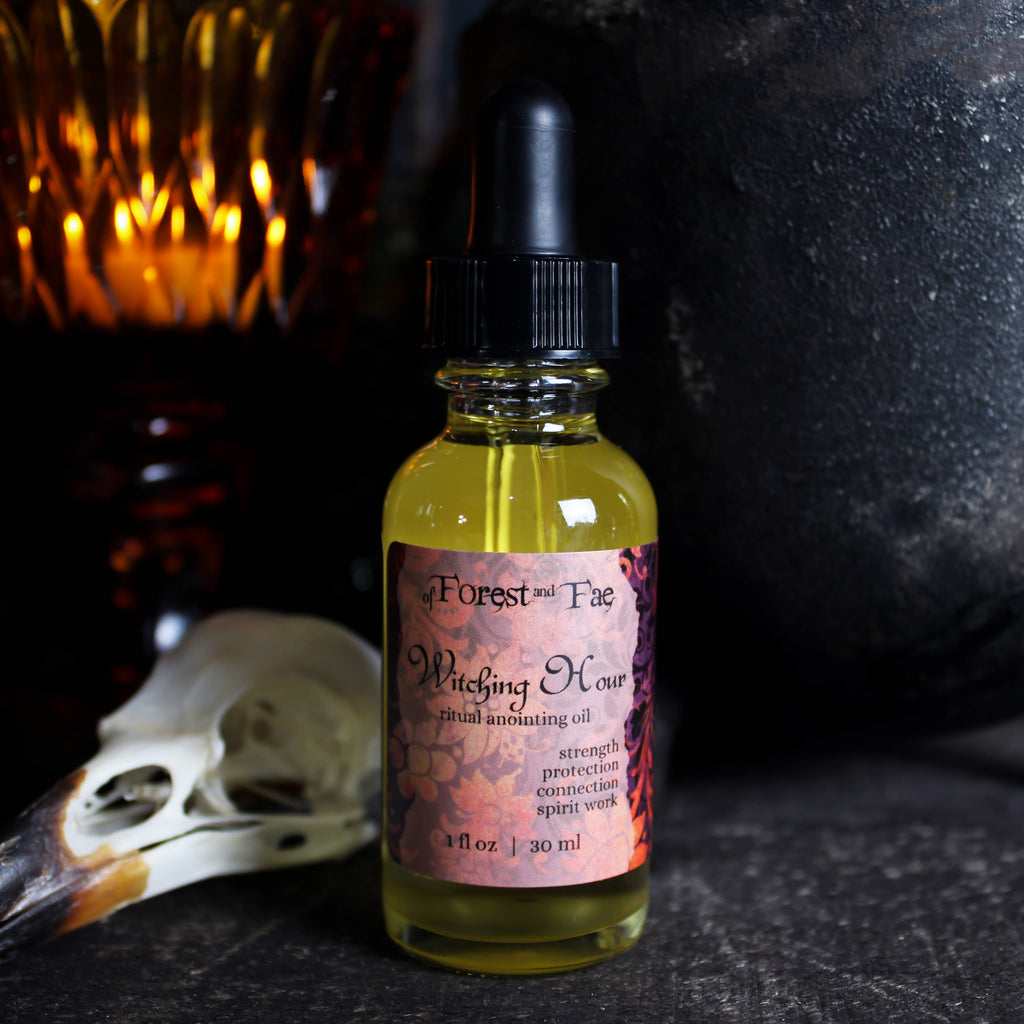 Witching Hour Sacred Ritual Oil • Herb Infused Altar Oil